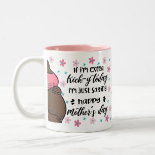 Muttertag der Sonne vom Baby-Bump für Mama sein Zweifarbige Tasse