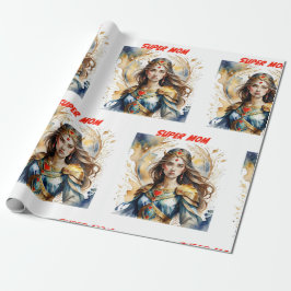 Muttertag der Super-Mama Geschenkpapier