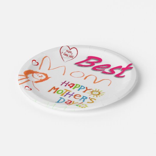 Muttertag der Teller (Schrägansicht)