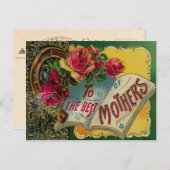 Muttertag der Vintagen Rose Postkarte (Vorne/Hinten)