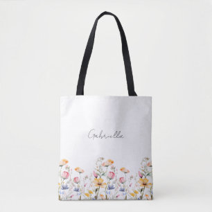 Muttertag der Wasserfarbe Wildblume Tasche