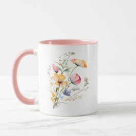 Muttertag der Wasserfarbe Wildblume Tasse