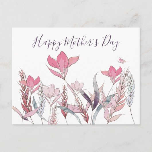 Muttertag der Wasserfarben Postkarte (Vorderseite)