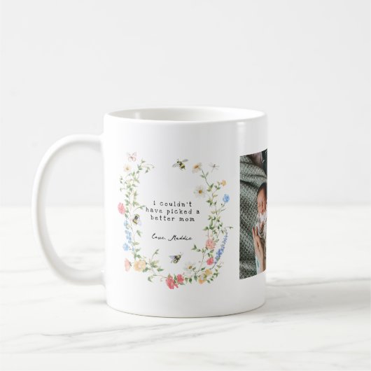 Muttertag der Wildblume | 3 FotoCollage Kaffeetasse (Links)