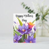 Muttertag der Wildblume Postkarte (Stehend Vorderseite)