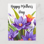 Muttertag der Wildblume Postkarte (Vorderseite)