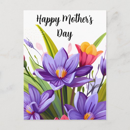 Muttertag der Wildblume Postkarte (Vorderseite)