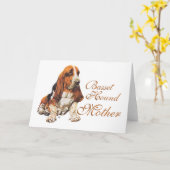 Muttertag des Basset Hound Karte (Gelbe Blume)