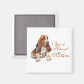 Muttertag des Basset Hound Magnet (Vorderseite/Rückseite)