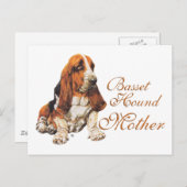 Muttertag des Basset Hound Postkarte (Vorne/Hinten)