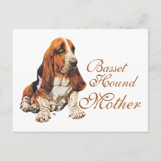 Muttertag des Basset Hound Postkarte (Vorderseite)