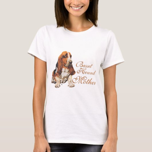 Muttertag des Basset Hound T-Shirt (Vorderseite)
