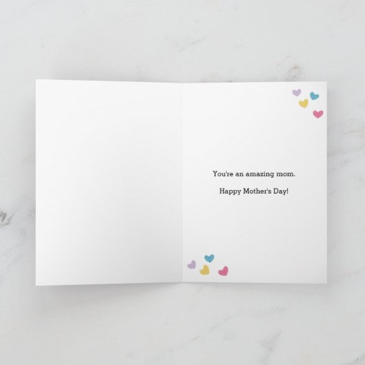 Muttertag des Fotos Karte (Innenseite)