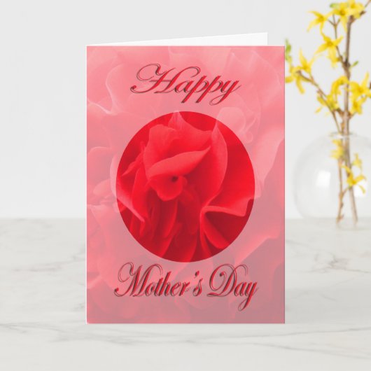 Muttertag Dianthus Rote Blume Karte (Gelbe Blume)