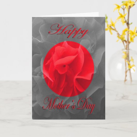 Muttertag Dianthus Rote Blume Karte (Gelbe Blume)