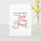 Muttertag, Die Ribbons deiner Liebe Karte (Gelbe Blume)
