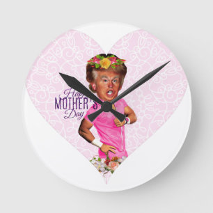 Muttertag Donald Trump Runde Wanduhr