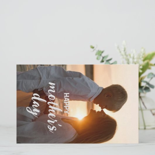 Muttertag druckbar briefpapier (Stehend Vorderseite)