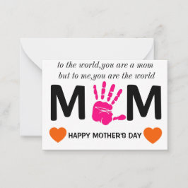 Muttertag druckbar mitteilungskarte