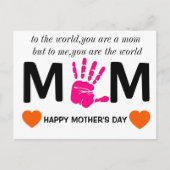 Muttertag druckbar postkarte (Vorderseite)