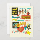 Muttertag | Du bist mein Held Einladungspostkarte (Vorne/Hinten)