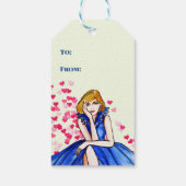 Muttertag dunkles Royal Blue Dress Geschenkanhänger (Rückseite)