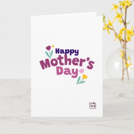 Muttertag - Einfach Bunt Karte (Gelbe Blume)