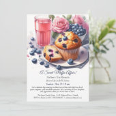 Muttertag Einladung Cupcake themed (Stehend Vorderseite)
