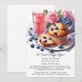 Muttertag Einladung Cupcake themed (Vorne/Hinten)