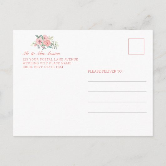 Muttertag Einladungspostkarte (Rückseite)