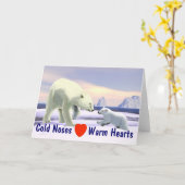 Muttertag - Eisbär Karte (Gelbe Blume)