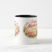 Muttertag elegant floral 2 zu tasse (Zentrum)
