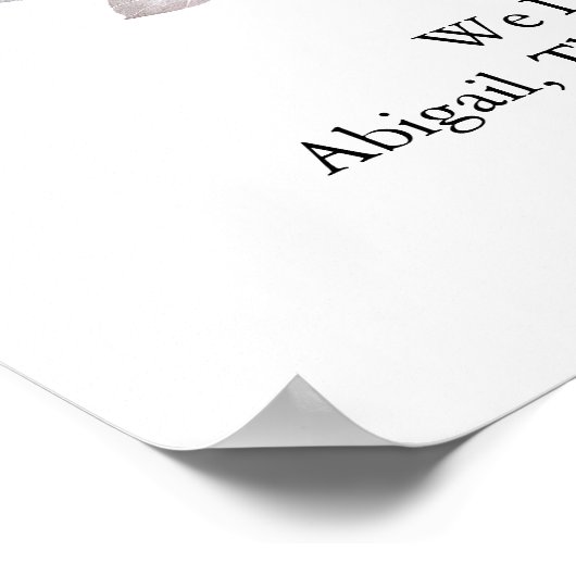 Muttertag Elegant Grau Pink Personalisiert Poster (Ecke)