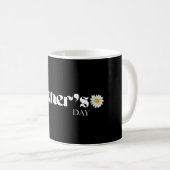 Muttertag - Elegante Blumentypografie Kaffeetasse (VorderseiteRechts)
