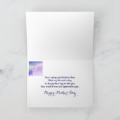 Muttertag Elegante Garden Lavendel Blume Karte (Innenseite)