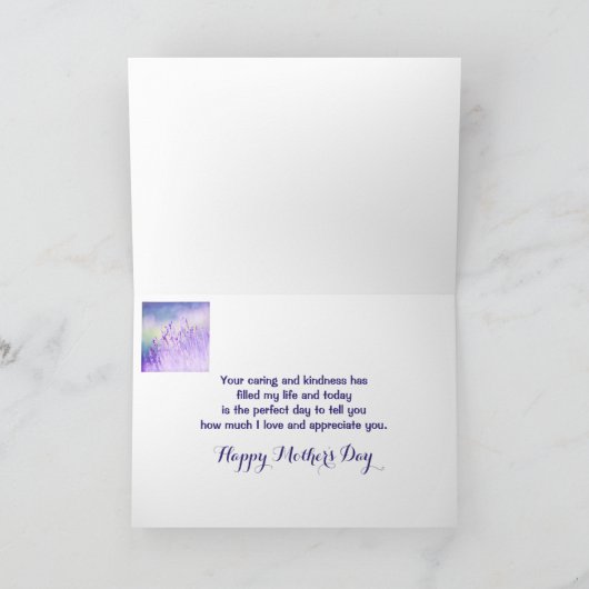 Muttertag Elegante Garden Lavendel Blume Karte (Innenseite)