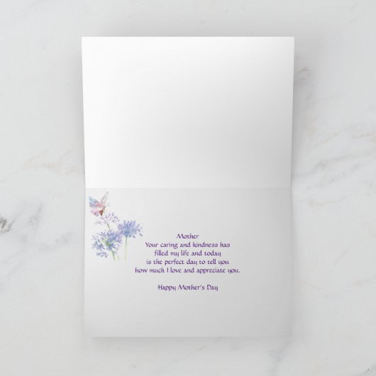 Muttertag Eleganter Garten Butterfy Mutter Karte (Innenseite)