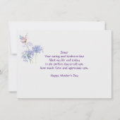 Muttertag Eleganter Garten Butterfy Schwester Karte (Rückseite)
