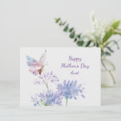 Muttertag Eleganter Garten Butterfy Tante Karte (Stehend Vorderseite)