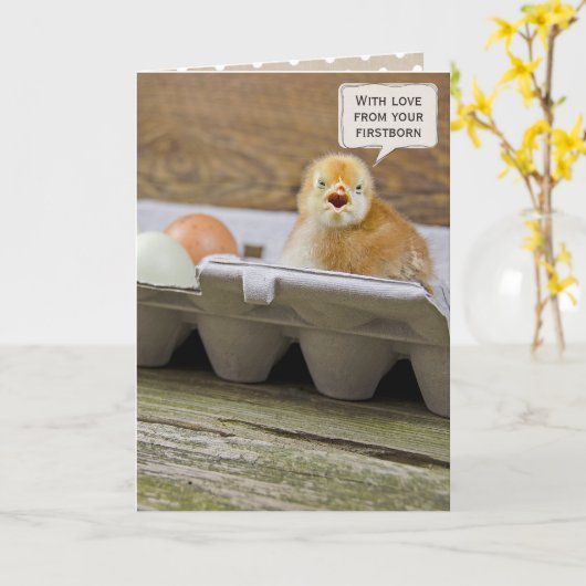 Muttertag Erstgeborener Kick Karte (Gelbe Blume)