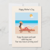 Muttertag erwartet feiertagskarte (Vorderseite)