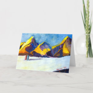 Muttertag farbenfrohe Landschaft Feiertagskarte