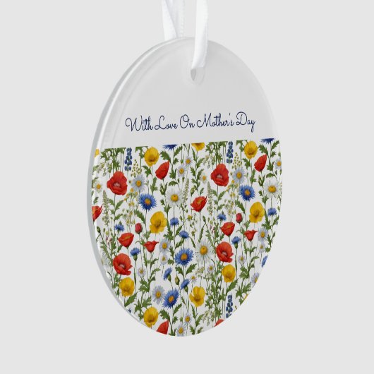 Muttertag Farbige Wildblumen Personalisiert Ornament (Vorderseite)