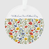 Muttertag Farbige Wildblumen Personalisiert Ornament (Vorderseite)