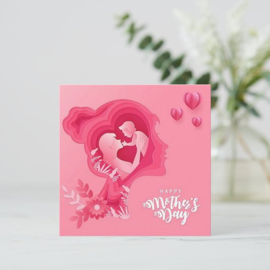 Muttertag Feiertagskarte (Stehend Vorderseite)