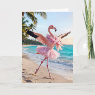 Muttertag Flamingo in einem rosa Tutu Karte