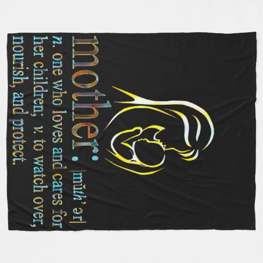 Muttertag fleecedecke (Vorderseite (Horizontal))