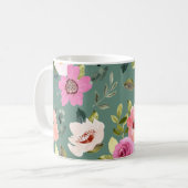 Muttertag Floral Kaffeetasse (Vorderseite Links)