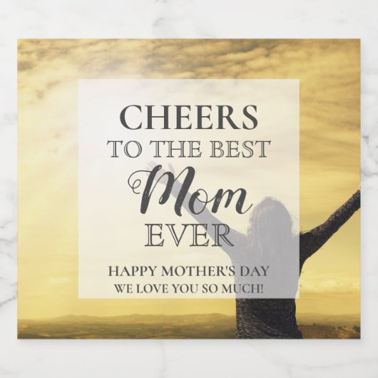 Muttertag Foto Bierflaschenetikett (Einzelnes Label)