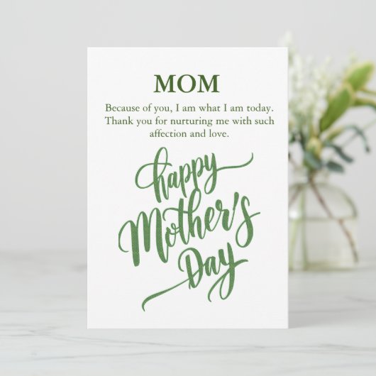 Muttertag Foto-Flachkarte anpassen (Stehend Vorderseite)